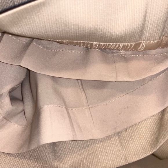 WHITE House Black Market Beige Legacy Pant Suit Ruffle Jacket - Picture 8 of 11